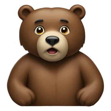 Bear in hudy sticker