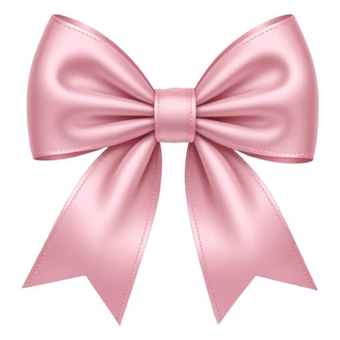 light pink ribbon bow sticker