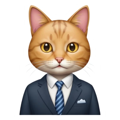 Cat in a business suit  sticker