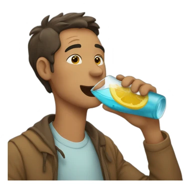 man drinks cats sticker