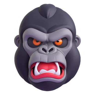 gorilla head ungry sticker