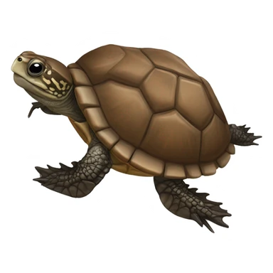 brown musk turtle sticker