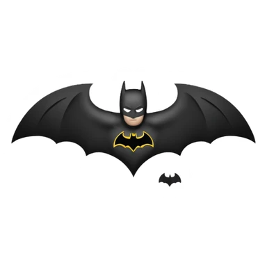 Make a batman logo emoji. sticker