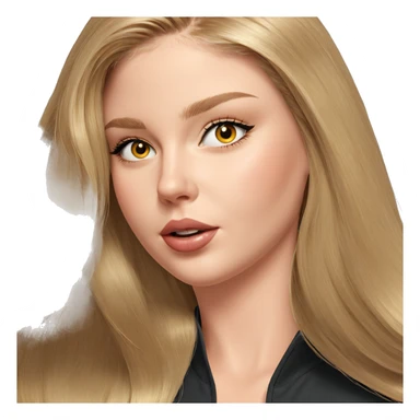 blonde girl portrait looking viewer sticker