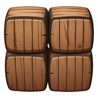 WOODEN briquette sticker