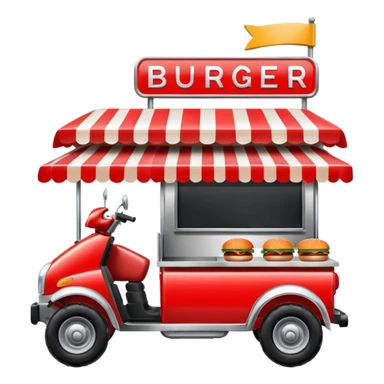 burger stall four wheeler sticker