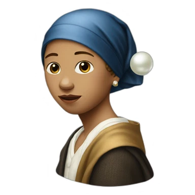 The boy with the pearl earring sticker