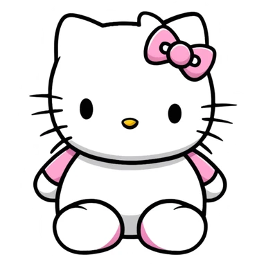 Hello Kitty head sticker