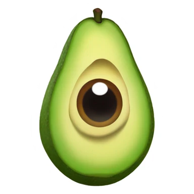 Aguacate con ojos y boca  sticker