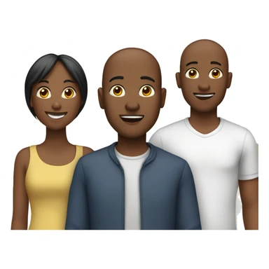 A family of four people sticker