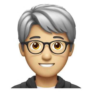 korean young man in glasses sticker