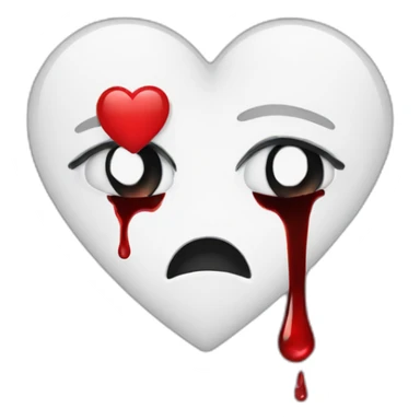 Heart bleeding black tears sticker