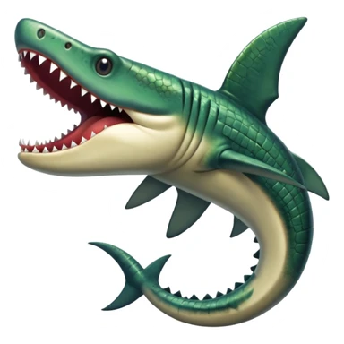 Shark-eel-crocodile-fusion-hybrid sticker