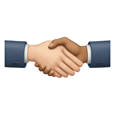 It's a handshake, but only hands sticker