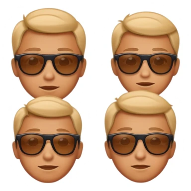 Looking up and down with sunglasses off sticker