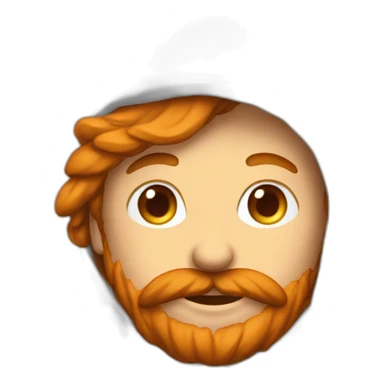 Homme roux avec une chapka  sticker