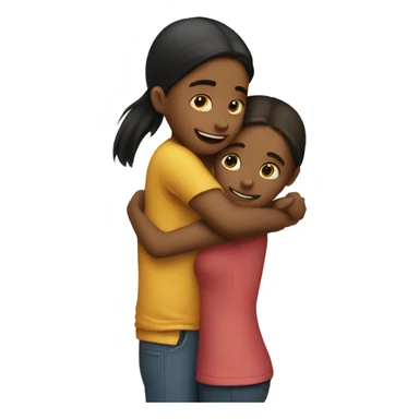 Girl and a boy hugging  sticker