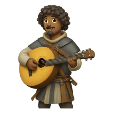 medieval Troubadour sticker