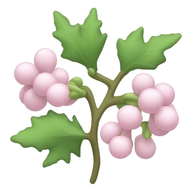 a pastel color mistletoe sticker