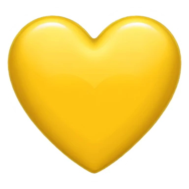 yellow heart with a metallic finish sticker