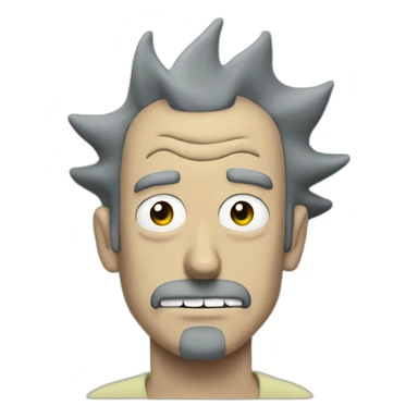 Tattooed man style Rick and Morty sticker