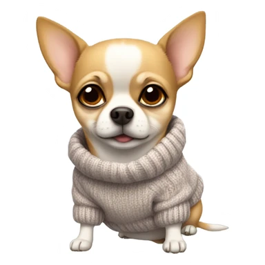 Short hair fat chihuahua with a sweater on  sticker