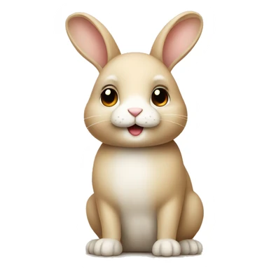 cute beige rabbit  sticker