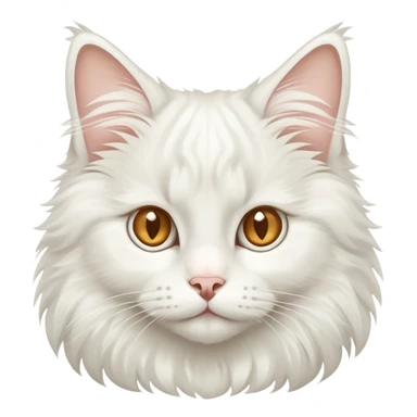 White norwegian forest cat with tufted ears and almond-shaped eyes sticker