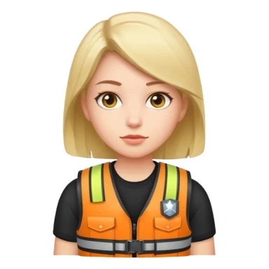 Girl wearing bullet proof sticker