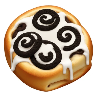 Cinnamon rolls with oreo on top sticker