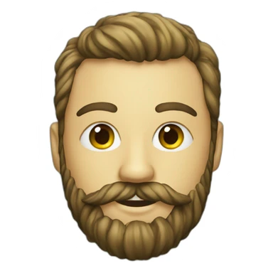 The beard is made from a Christmas tree sticker