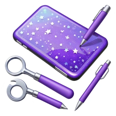 Purple Glitter administrator tools sticker
