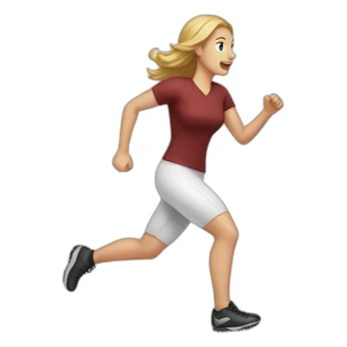 A White Woman Runs to the door american football sticker