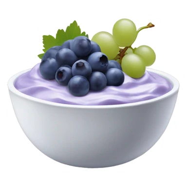yoghurt bowl with grapes and blueberries sticker