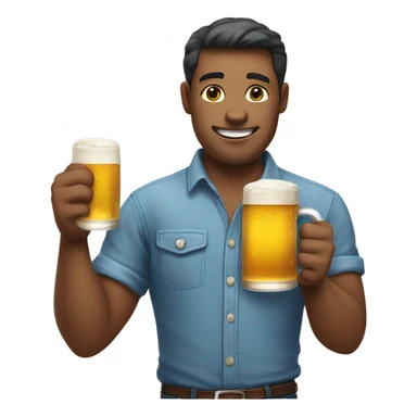 male in shirt meme photo drinking beer sticker