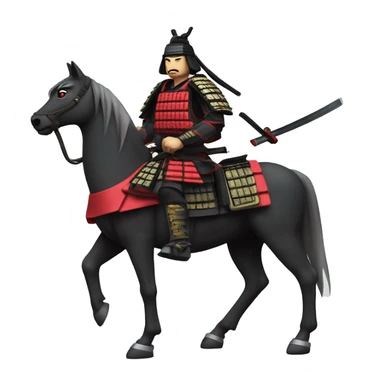 shogun samurai on wild wolf sticker