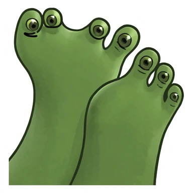 Foot with 100 toes sticker