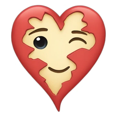 Half broken heart sticker
