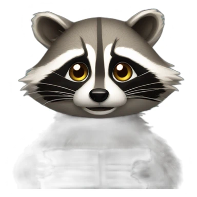 raccoon holding a hype text sticker