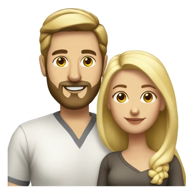 White Cuban man with beard and his blonde wife sticker