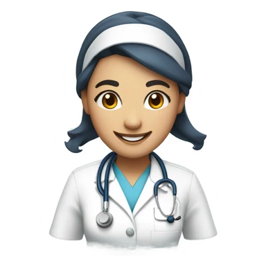 Happy nurse sticker