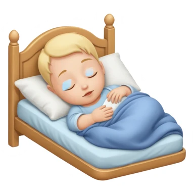 Baby in bed  sticker