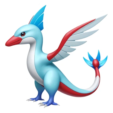 Iridescent shiny cyan red Palkia-Latios-Latias-Salamence-Cresselia-fusion  sticker
