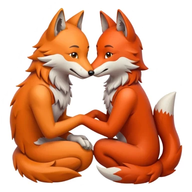 the wolf and the fox embrace sticker