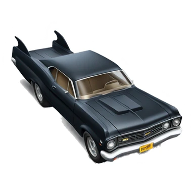 69 Nova Batman’s edition. Scary and fast. shaped like a mustang airplane and like a streamliner train caravan  sticker