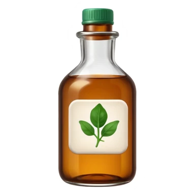 brown glass bottle of supplements with white label, black thin title K2 and small spinach emoji sticker