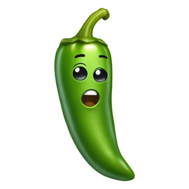 Green chile pepper sticker