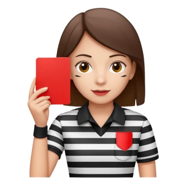 Fille arbitre carte rouge sticker