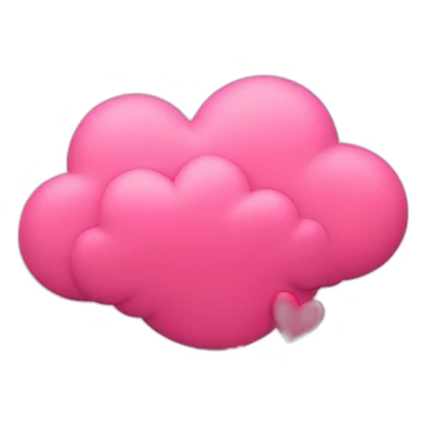 Pink Valentine cloud with hearts sticker