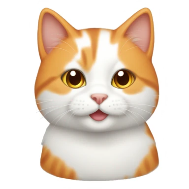 orange and white cat being cute sticker